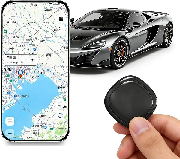 トラッカー リアルタイム測位 gps 小型 バレない 車探す 磁気 全球GPS測位 月額不要 紛失防止タグ 車 浮気調査 GPS発信機 iOS&Android対応 GPS追跡 トラッカー ハンディGPS 車追グローバル位置確認 通信距離無制限 (ブラック) - 1