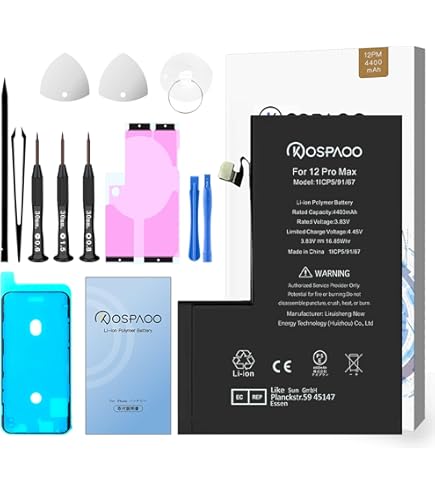 Amazon | iFactory iPhone 12ProMax バッテリー 交換 互換 PSE
