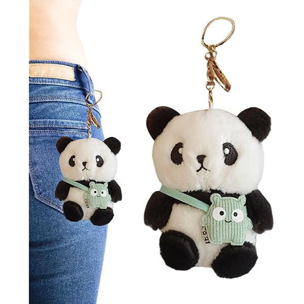 Amazon.co.jp: [SMOOD] 可愛いパンダぬいぐるみキーホルダー、キー