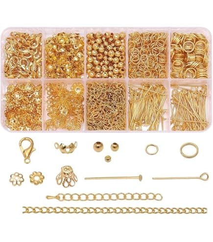 Amazon | 金具セット 10種 アクセサリーパーツ 約852個 基礎パーツ