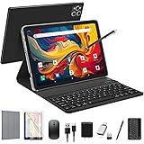 タブレット2024新登場 2in1タブレットAndroid 12 タブレッ10インチWiFi 16GB(8+8)RAM 128GB ROM 1TB拡張 5G+2.4GWiFi 8コアCPU 7000mAhバッテリー FHD1280*800ディスプレイ