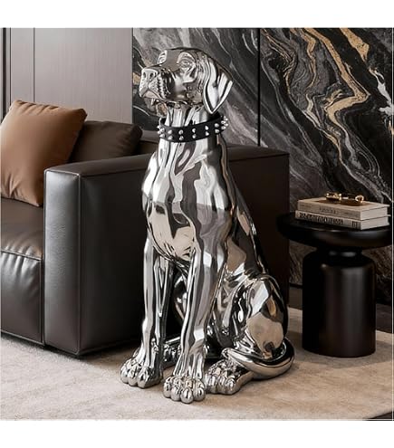 Amazon.co.jp: オーナメント置物黒ドーベルマン置物オブジェ犬いぬ 犬