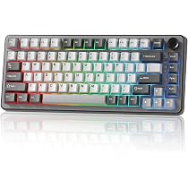 Amazon | YUNZII B75 PRO 75% ガスケットゲーミングキーボード 無線