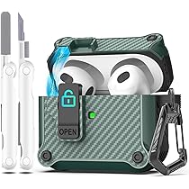 Amazon | R-fun Airpods 第 3 世代ケース 自動安全ロッククリップ付き