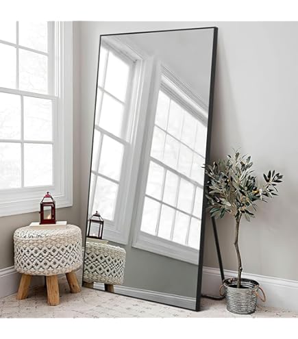 ALMARÖD アルマロード 全身鏡 ミラー, ブラック, 75x170 cm ALMARÖD mirror, black, 75x170 cm - IKEA
