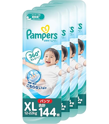 パンパース パンツ Mサイズ 通気性プラス 216枚(54枚×4パック)