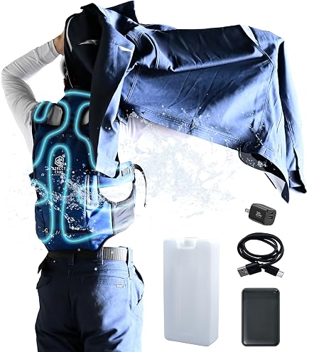 山善(YAMAZEN) 水冷服 2025モデル　バッテリー付き ダイレクトクール Amazon.co.jp: [山善] 【セット買い】 水冷服 【2025年モデル