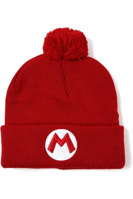 Super Mario Bros Luigi Pom Pom Knit Hat 