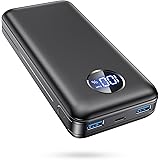 【35000mAh大容量·2023新型モデル·22.5W急速充電】モバイルバッテリー大容量 3台同時充電 最大4.5A出力 LCDディスプレイ残量表示 携帯充電器 スマホ充電器 Type-C入/出力兼用【PD 20W/SCP 22.5W/2USB出力