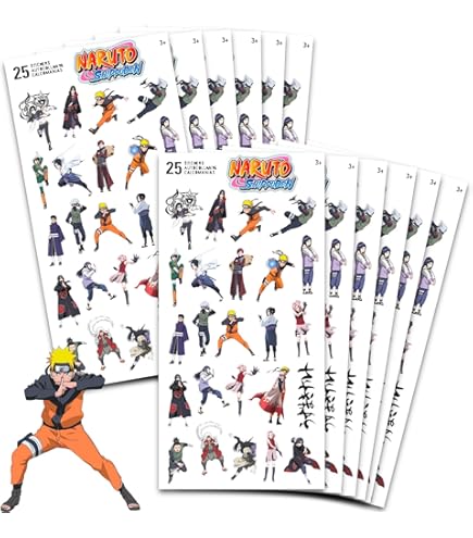 Amazon.co.jp: NARUTO - ナルト - 疾風伝 - ミニステッカーセット（16