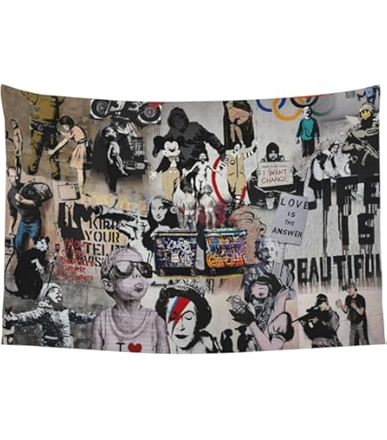 Amazon.co.jp: タペストリー Banksy バンクシー 愛とお金 壁掛け 壁画 Amazon.co.jp: タペストリー Banksy バンクシー 愛とお金 壁掛け 壁画