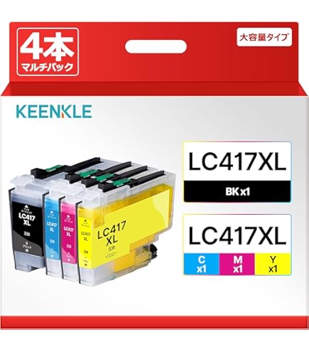 Amazon.co.jp: ブラザー用 インク LC417XL-4PK 4色パック×2セット