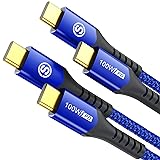 USB Type C ケーブル【2M/2本】タイフc ケーブル【PD& QC3.2対応 100W急速充電】USB C-Cけーぶる たいふc usb cけーぶる iPhone 17 16 15 Pro Max,MacBook Pro/Air iPad Pro、Samsung Galaxy S24/S23/S22/S21,Sony,Google Pixel,type c機器と互換性があり(ブルー)