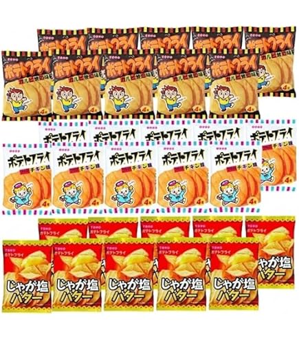 Amazon.co.jp: 東豊製菓 ポテトフライ 3種60袋 駄菓子 詰め合わせ