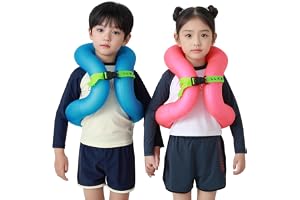 【新型・着用式】LLXS 浮き輪 子供 ダブルエアチャンバー ライフジャケット 15-50kg 固定式 両手解放 バックル固定 厚手 丈夫 安全 軽量 水泳練習 水遊び 海水浴 空気入れ簡単 海外人気商品 浮き輪法定認証商品