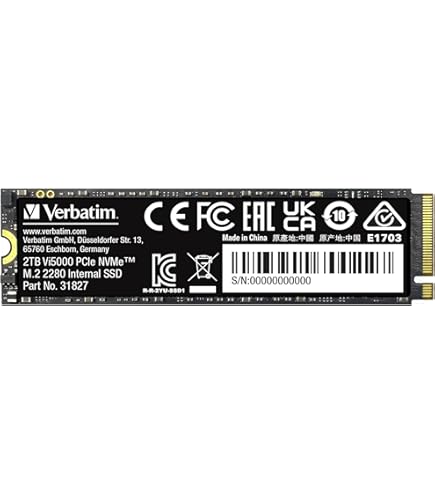Amazon | Verbatim バーベイタム 内蔵 SSD 2TB NVMe PCIe Gen 4.0x4