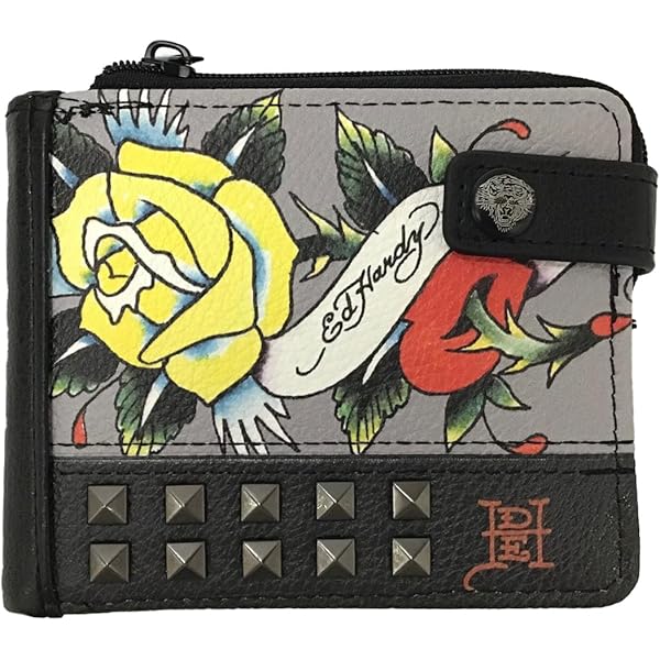 Amazon.co.jp: ED HARDY ギフトセット タトゥープリント 二つ折り財布