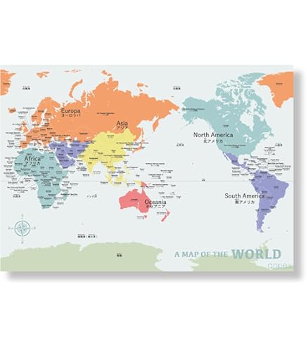 Amazon.co.jp: 古地図 平和記念 改造世界地図 大正8年 大阪毎日新聞社