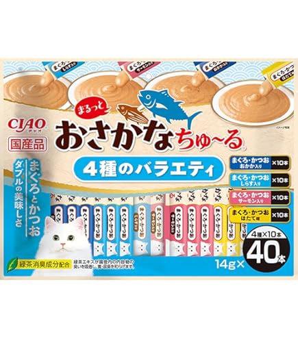 Amazon.co.jp: いなば CIAO ちゅ～る まぐろ・かつおバラエティ 240本