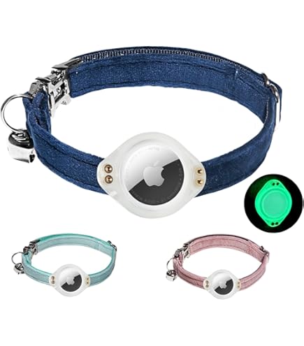 Amazon.co.jp: 6 個の猫の首輪ホルダー、GPS トラッカー付き小型猫の