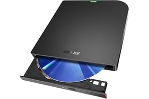 【Amazon.co.jp限定】バッファロー USB3.2(Gen1)/3.0 ブルーレイドライブ 書込み/再生/編集ソフト バスパワー(給電ケーブル付き) 外付け 薄型ポータブルBD 国内メーカー Windows/Mac BRXL-PUS6U3-B