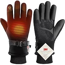 Amazon | [KELEVO] アウトドアグローブ 防寒グローブ メンズ 【3M
