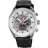 [Sonne] 腕時計 ゾンネ H022 シルバー 文字盤 ステンレススチール 自動巻 5気圧防水 43MM Watch H022SS-BK メンズ ブラック