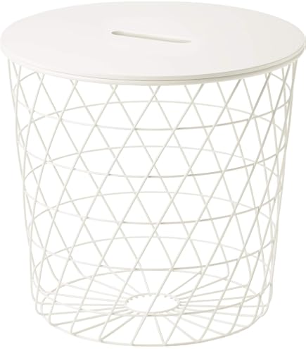 IKEA KVISTBRO クヴィストブロ 収納付きテーブル ホワイト 61cm Amazon.co.jp: KVISTBRO クヴィストブロー リビングテーブル 収納付き