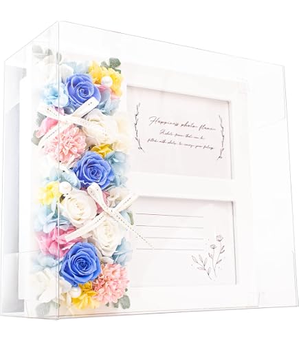 Amazon｜Hanaya余暇 プリザーブドフラワー 写真立て 結婚祝い