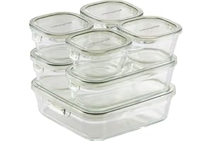 iwaki(イワキ) 耐熱ガラス 保存容器 オリーブグリーン システムセット パック&レンジ PC-PRN7G4