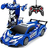 Hymaz ラジコンカー ロボットおもちゃ 変形 スタントカー ロボットに変身 リモコン RCカー こども向け 子供おもちゃ 誕生日 クリスマス プレゼント