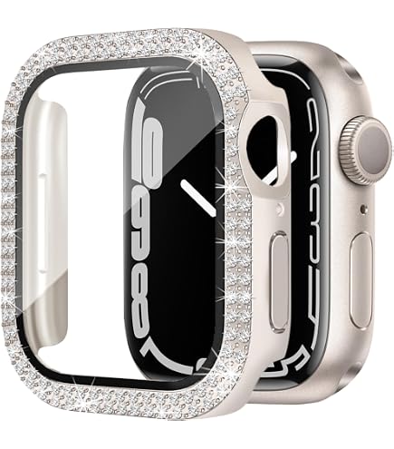 Amazon.co.jp: Fohuas キラキラした花柄ケース Apple Watch 40mm対応