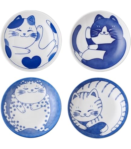 Hidden Dog Painting Relief Soy Sauce Dish - Porcelain Seasoning Saucer - Sushi Dipping Plate - White - 3.5 X 3.5 In