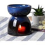 Hwagui お茶 アロマ お香 茶 香炉 アロマ炉 中空の彫刻工芸 癒し お茶の香り 陶器 置物 靑い