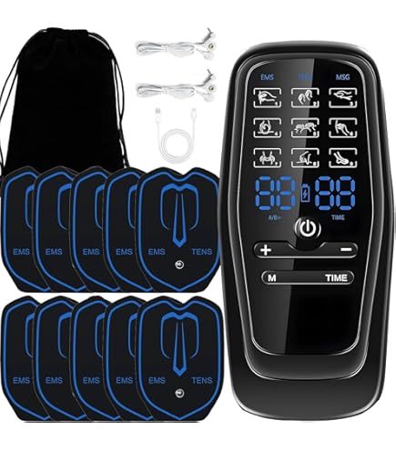 Amazon | YOSINA EMS 全身筋肉刺激 9モード 30階段強度 A/Bデュアル