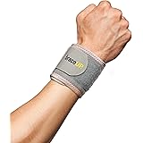BraceUP 手首 サポーター TFCC スポーツ リストバンド 左右兼用 固定 圧迫 日常生活 仕事 野球（シルバー）
