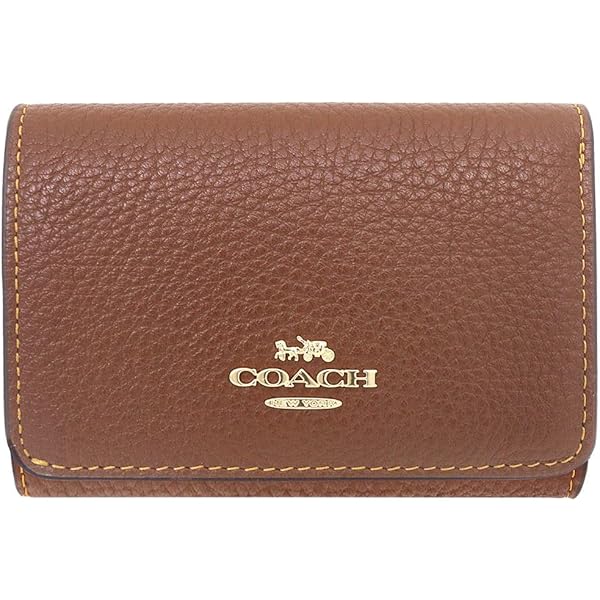 Amazon | [コーチ]三つ折り財布 ミニ財布 ベージュ ブラウン