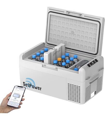 Amazon.co.jp: Setpower RF20 ポータブル冷蔵庫（グレー） ＋