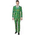 Amazon Suitmeister 派手 緑 スーツ メンズ Mサイズ コスチューム コスプレ 仮装 クリスマスツリー セントパトリックデー 並行輸入品 コスプレ 仮装 通販