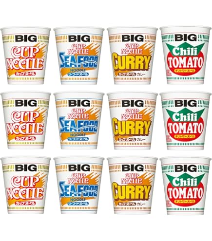 Amazon.co.jp: 日清食品 カップヌードルBIG 詰め合わせ 4種12食