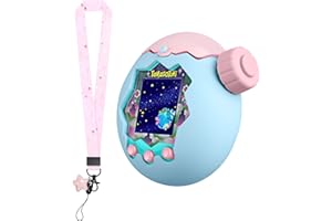 Newzerol【新登場】Tamagotchi Paradise(たまごっちパラダイス)保護ケース＋ズームダイヤルカバー 通信に対応 一体型開蓋 シリコン素材 ツートンカラー 衝撃吸収 耐久性 すり傷防止 全周囲保護 紛失防止（ベビーピンク/ベビーブルー）