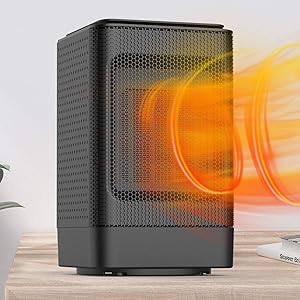 AUZKIN ヒーター ファンヒーター セラミックヒーター 小型 足元ヒーター 首振り 電気ストーブ 1秒速暖 コンパク…