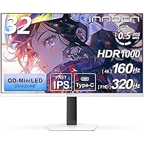 INNOCN ミニLED 4K ゲーミングモニター 32インチ　ジャンク品 Amazon.co.jp: INNOCN 32M2V ミニLED 4K ゲーミング モニター 32インチ