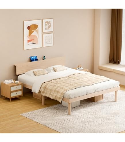 Amazon｜シングルベッド ベッド シングル 北欧パイン 宮棚＆2口