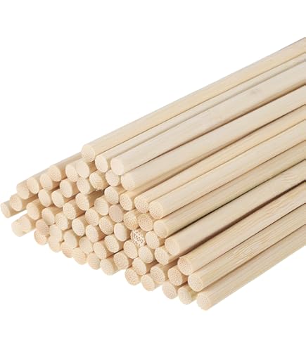 Amazon.co.jp: uxcell 木製のダボロッド 木製工芸棒 長さ50cm ラウンド