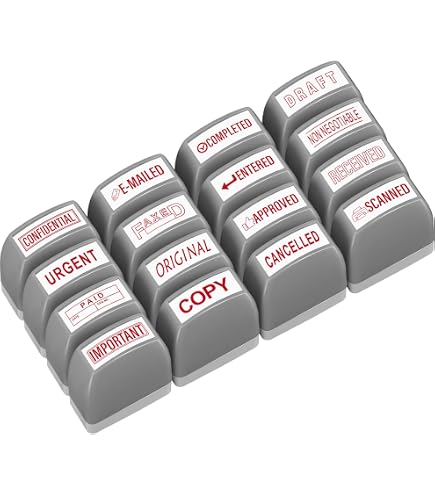 Draft Self-Inking Rubber Stamp – Red Ink, Reversible Pad, 9/16” X 1-1/2” Impression - View #3