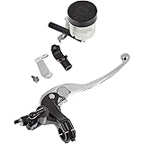 デイトナ(Daytona) NISSIN(ニッシン) バイク用 セミラジアル ブレーキマスターシリンダー 斜め横型 φ19 (横型 5/8インチ相当) ブラックボディ/バフクリアーレバー 62411