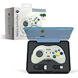 retro-bit セガ サターン® 8ボタン アーケードパッド 2.4GHz ワイヤレス コントローラ ホワイト SEGA Saturn® 8-Button Arcade Pad