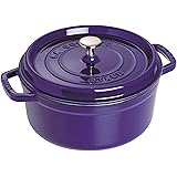 staub ストウブ 「 ピコ ココット ラウンド グランブルー 24cm 」 大きい 両手 鋳物 ホーロー 鍋 IH対応 【日本正規販売品】 La Cocotte Round 40510-283