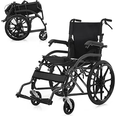 【新品】超軽量折り畳み自走式車椅子 コンパクト収納 安全ベルト付き ブラック sg229.jpg